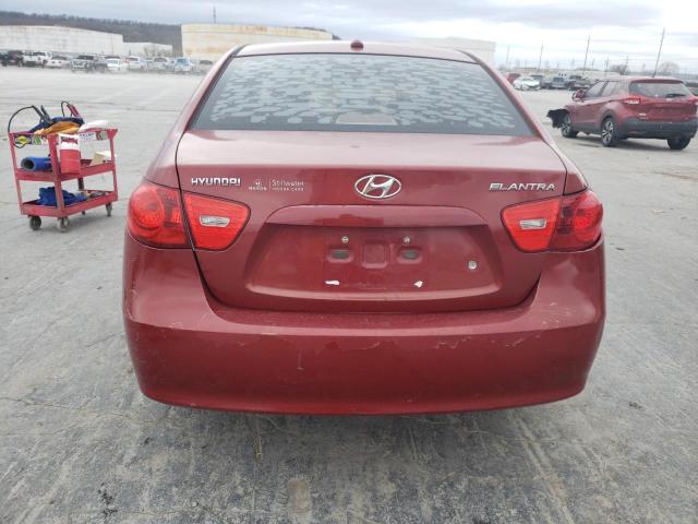 KMHDU46DX9U642265 - 2009 HYUNDAI ELANTRA GLS RED photo 6