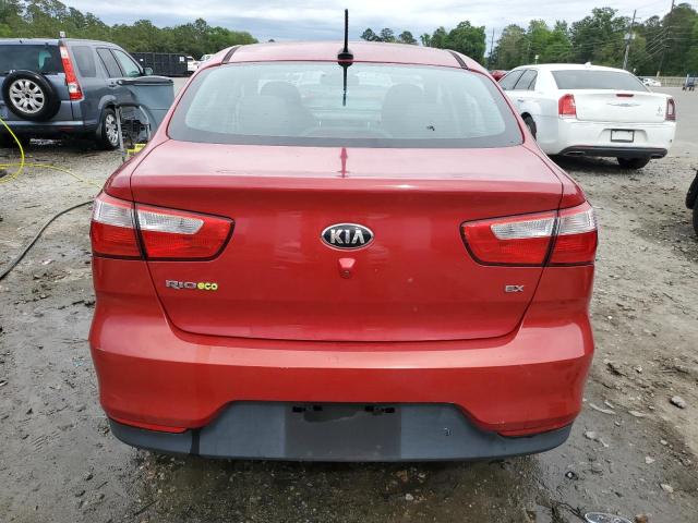 KNADN4A3XG6651384 - 2016 KIA RIO EX RED photo 6