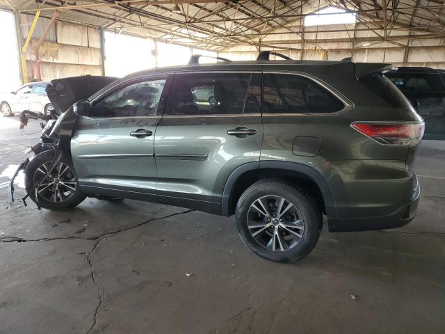 5TDKKRFH6GS128898 - 2016 TOYOTA HIGHLANDER XLE 绿色 照片 2