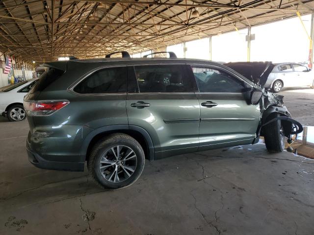 5TDKKRFH6GS128898 - 2016 TOYOTA HIGHLANDER XLE 绿色 照片 3