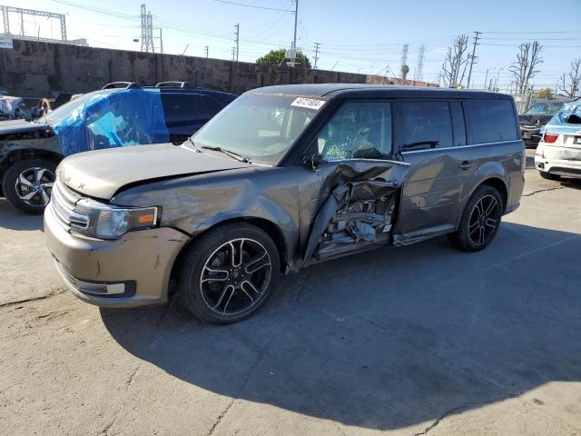 2FMGK5C87EBD38049 - 2014 FORD FLEX SEL GRAY photo 1