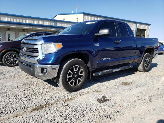 5TFUW5F16EX404707 - 2014 TOYOTA TUNDRA DOUBLE CAB SR/SR5 BLUE photo 1