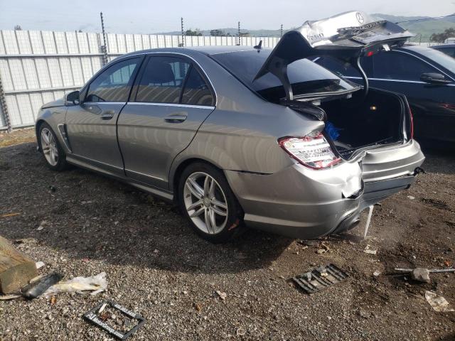 WDDGF4HB1ER315974 - 2014 MERCEDES-BENZ C 250 GRAY photo 2