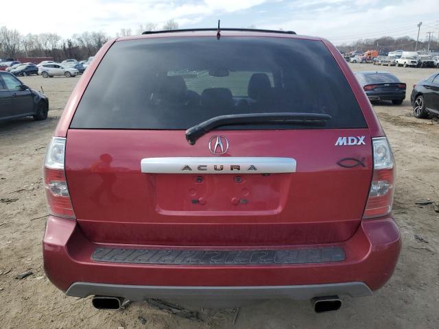 2HNYD18816H530693 - 2006 ACURA MDX TOURING RED photo 6