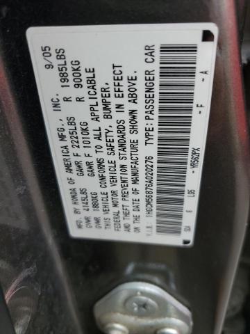 1HGCM56876A020276 - 2006 HONDA ACCORD EX GRAY photo 13