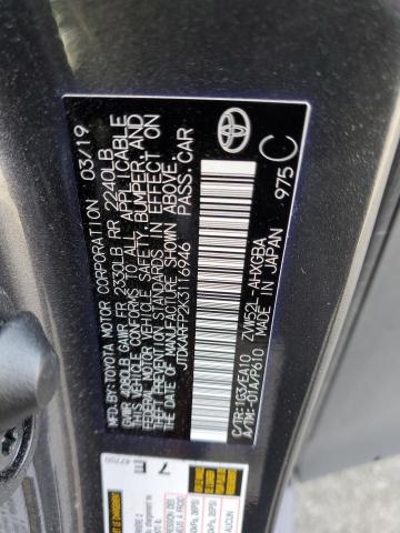 JTDKARFP2K3116946 - 2019 TOYOTA PRIUS PRIM 灰色 照片 12