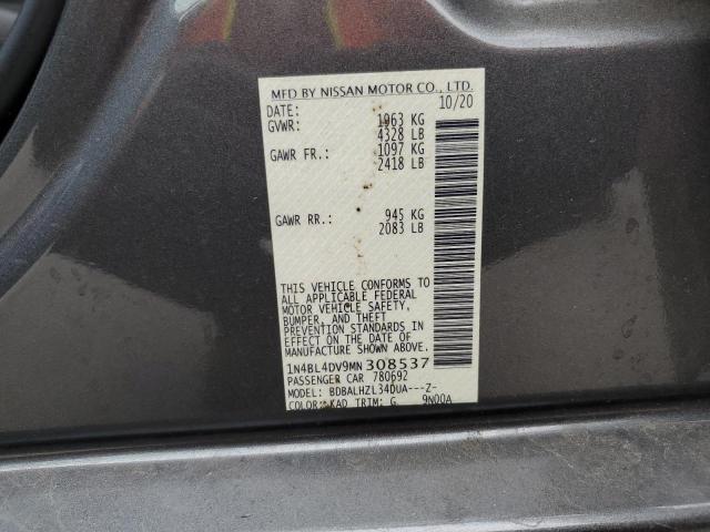 1N4BL4DV9MN308537 - 2021 NISSAN ALTIMA SV GRAY photo 13