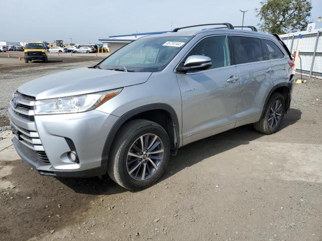 5TDJGRFHXJS044622 - 2018 TOYOTA HIGHLANDER HYBRID SILVER photo 1