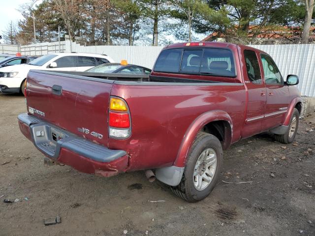 5TBBT48143S407379 - 2003 TOYOTA TUNDRA ACCESS CAB LIMITED MAROON photo 3