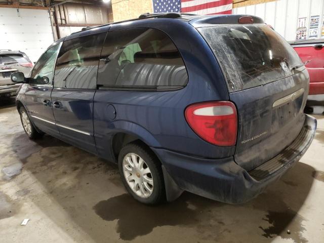 2C8GT54L91R162190 - 2001 CHRYSLER TOWN & COU LXI BLUE photo 2