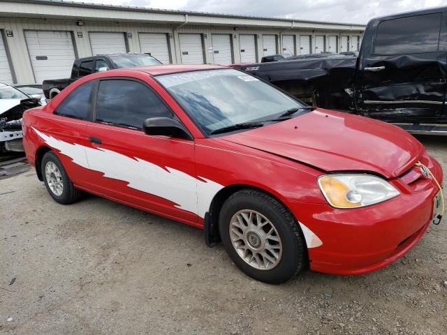 1HGEM22551L041403 - 2001 HONDA CIVIC LX RED photo 4