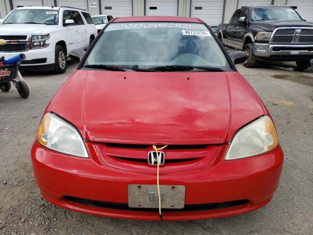 1HGEM22551L041403 - 2001 HONDA CIVIC LX RED photo 5