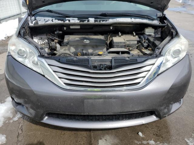 5TDYK3DC2BS101687 - 2011 TOYOTA SIENNA XLE GRAY photo 12