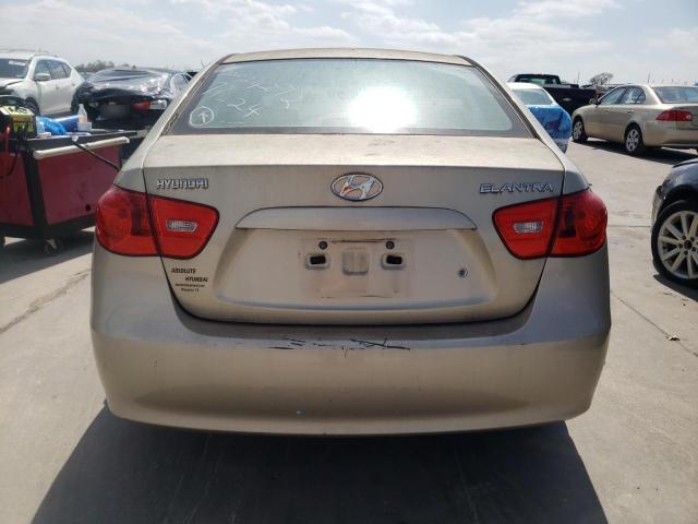 KMHDU46D17U028296 - 2007 HYUNDAI ELANTRA GLS BEIGE photo 6