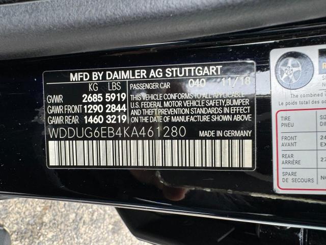 WDDUG6EB4KA461280 - 2019 MERCEDES-BENZ S 450 4MATIC BLACK photo 14