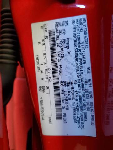 1FAHP3H28CL375875 - 2012 FORD FOCUS SEL RED photo 13