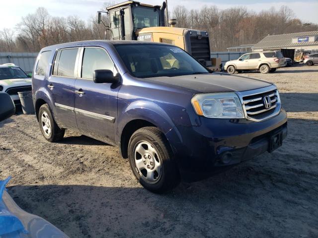 5FNYF4H21DB008775 - 2013 HONDA PILOT LX BLUE photo 4