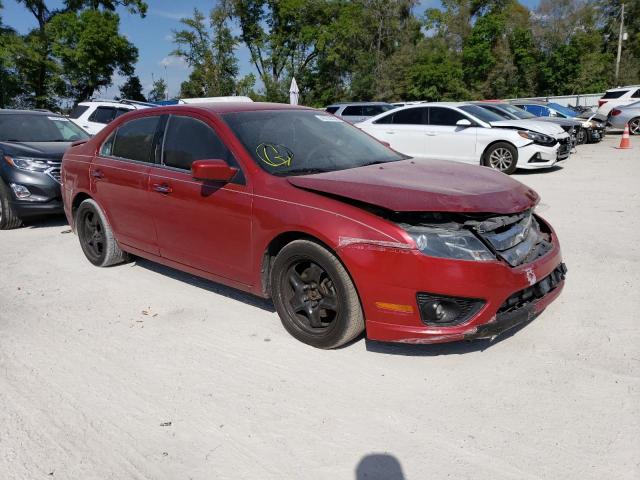 3FAHP0HA5BR199647 - 2011 FORD FUSION SE RED photo 4