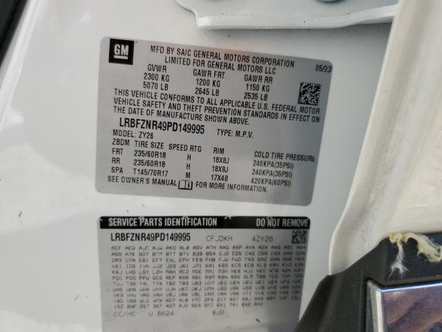 LRBFZNR49PD149995 - 2023 BUICK ENVISION ESSENCE თეთრი ფოტო 13