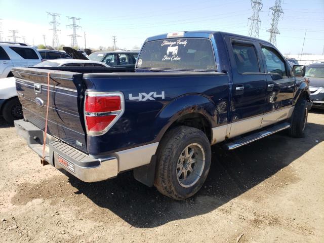 1FTFW1EV5AFB48341 - 2010 FORD F150 SUPERCREW BLUE photo 3