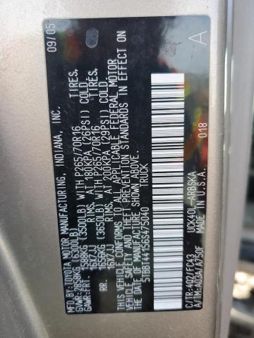 5TBBT44156S475040 - 2006 TOYOTA TUNDRA ACCESS CAB SR5 BEIGE photo 12