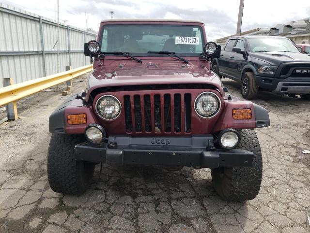 1J4FA49S82P765075 - 2002 JEEP WRANGLER / SPORT BURGUNDY photo 5