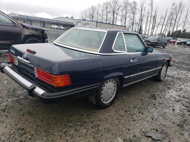 WDBBA48D3JA078934 - 1988 MERCEDES-BENZ 560 SL BLUE photo 3