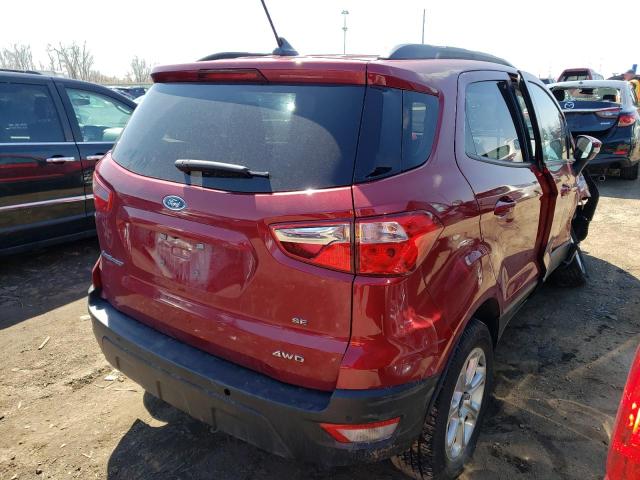 MAJ6S3GL4LC324003 - 2020 FORD ECOSPORT SE 红色 照片 3
