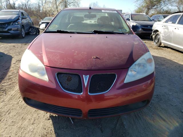 1G2ZF57B484252739 - 2008 PONTIAC G6 VALUE LEADER BURGUNDY photo 5