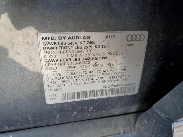 WA1CNAFY2K2053835 - 2019 AUDI Q5 PRESTIGE 灰色 照片 13