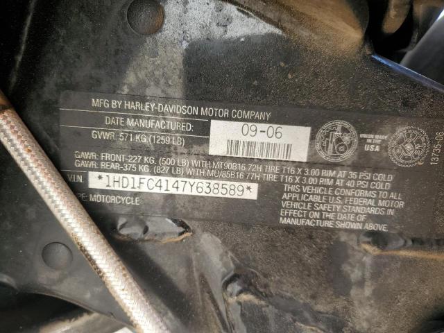 1HD1FC4147Y638589 - 2007 HARLEY-DAVIDSON FLHTCUI 黑色 照片 9