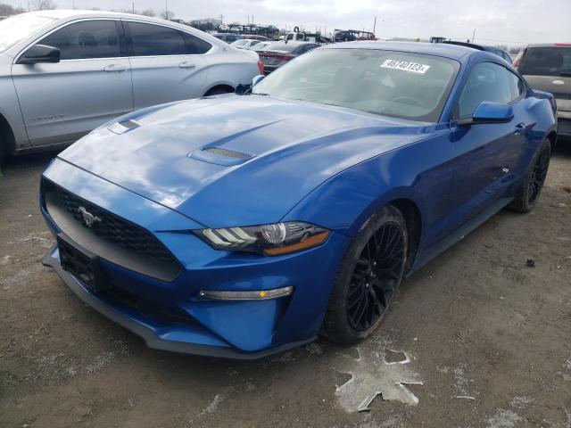 1FA6P8TH6J5143907 - 2018 FORD MUSTANG BLUE photo 1
