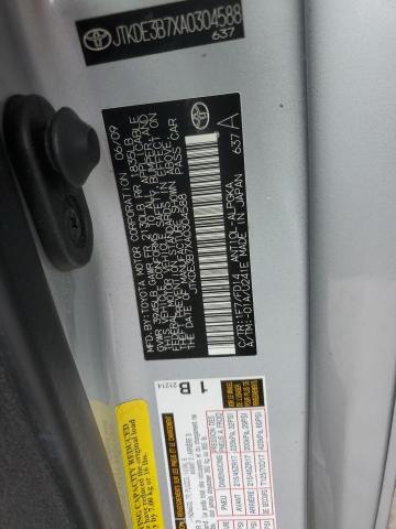 JTKDE3B7XA0304588 - 2010 TOYOTA SCION TC 银色 照片 12