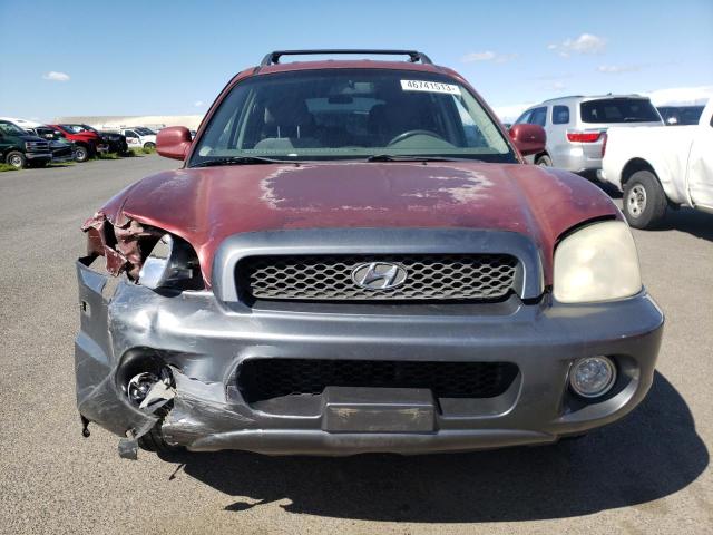 KM8SC13D13U360651 - 2003 HYUNDAI SANTA FE GLS BURGUNDY photo 5