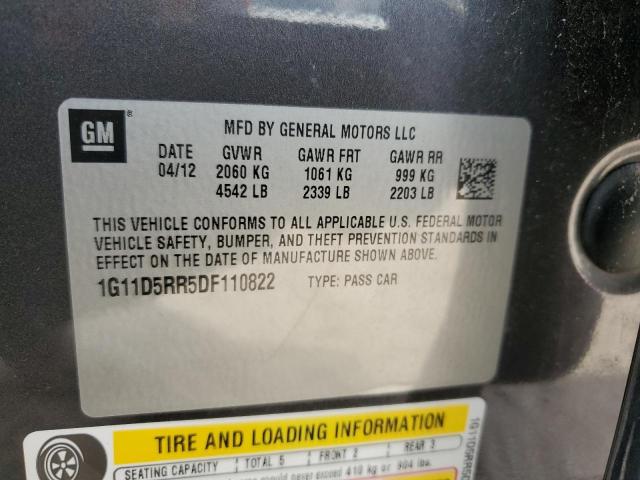 1G11D5RR5DF110822 - 2013 CHEVROLET MALIBU 1LT Grafitowy zdjęcie 12