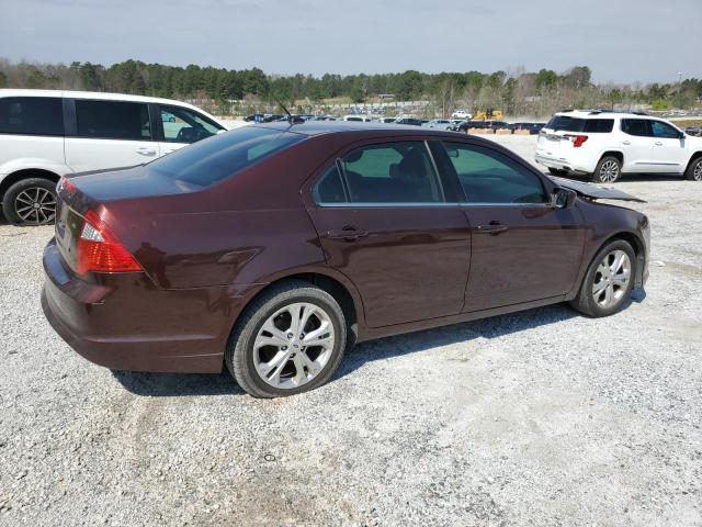 3FAHP0HA4CR219016 - 2012 FORD FUSION SE BURGUNDY photo 3