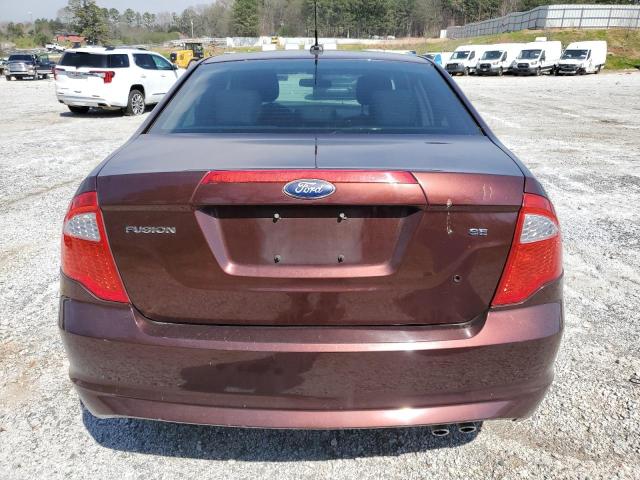 3FAHP0HA4CR219016 - 2012 FORD FUSION SE BURGUNDY photo 6