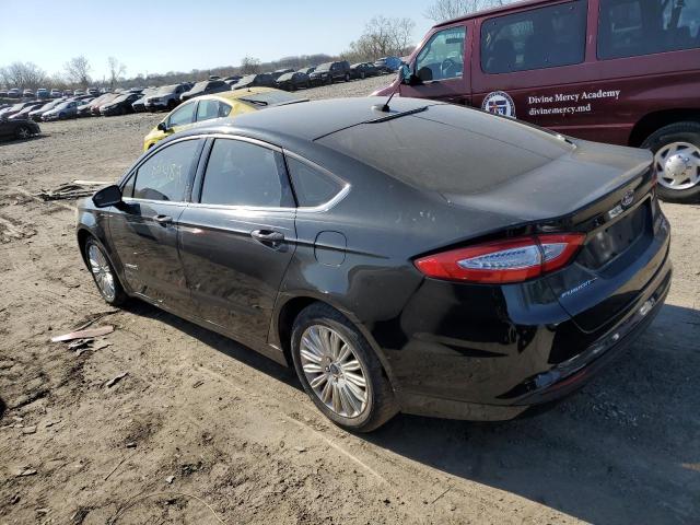 3FA6P0LU0ER322607 - 2014 FORD FUSION SE HYBRID BLACK photo 2