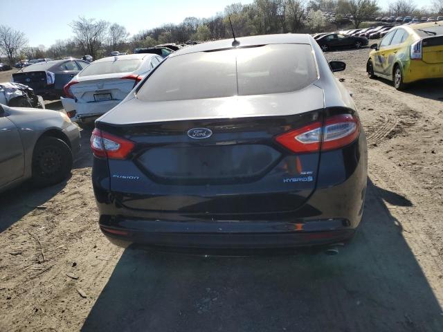 3FA6P0LU0ER322607 - 2014 FORD FUSION SE HYBRID BLACK photo 6