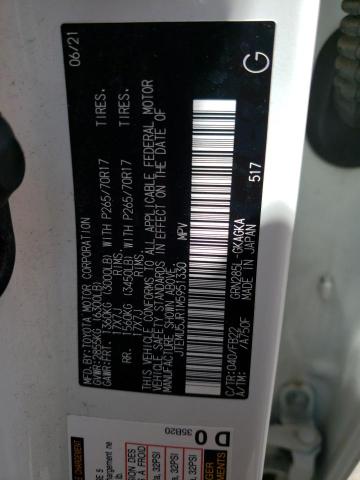 JTEMU5JR1M5951330 - 2021 TOYOTA 4RUNNER SR5/SR5 PREMIUM WHITE photo 12