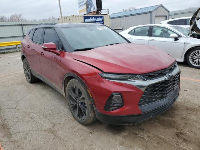 3GNKBKRS9NS134077 - 2022 CHEVROLET BLAZER RS RED photo 4