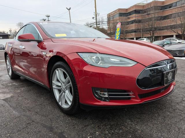 5YJSA1E29FF109668 - 2015 TESLA MODEL S RED photo 1