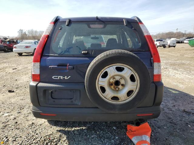 JHLRD78526C021253 - 2006 HONDA CR-V LX BLUE photo 6