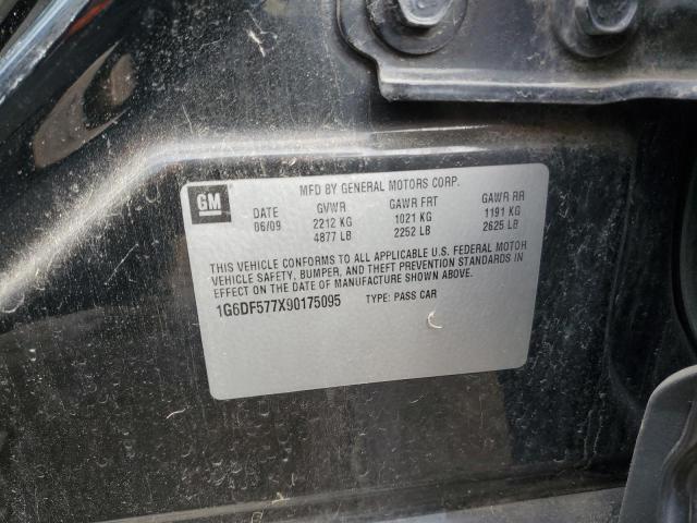 1G6DF577X90175095 - 2009 CADILLAC CTS BLACK photo 12