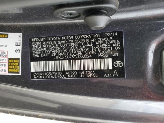 JTKJF5C75FJ000824 - 2015 TOYOTA SCION TC 石墨色 照片 13