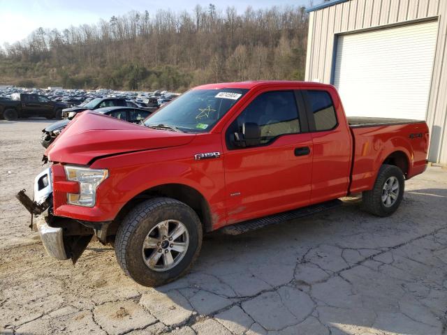 1FTEX1EP2FKE54342 - 2015 FORD F150 SUPER CAB RED photo 1