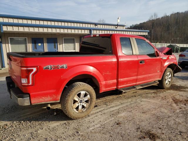 1FTEX1EP2FKE54342 - 2015 FORD F150 SUPER CAB RED photo 3