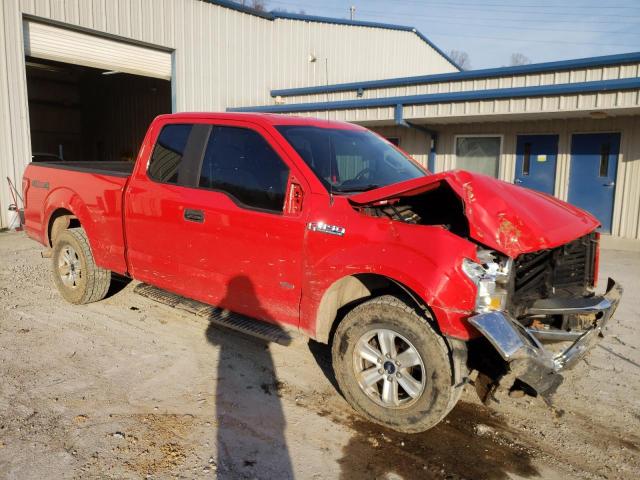 1FTEX1EP2FKE54342 - 2015 FORD F150 SUPER CAB RED photo 4