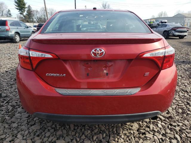 5YFBURHE6EP007145 - 2014 TOYOTA COROLLA L RED photo 6