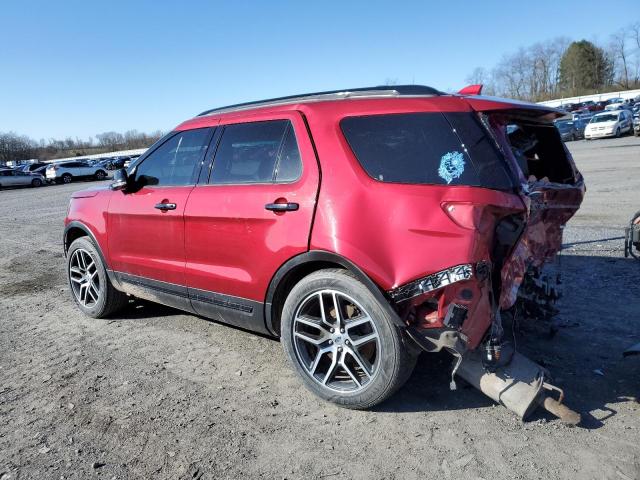 1FM5K8GT5HGA40412 - 2017 FORD EXPLORER SPORT RED photo 2